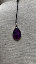 Pendentif Améthyste Argent 925 Forme goutte Grand modèle