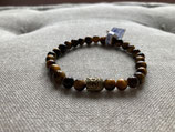 Bracelet Œil de Tigre Perles rondes 6 mm avec Bouddha