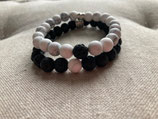 Deux bracelets "Flammes jumelles ou couple" 8 mm