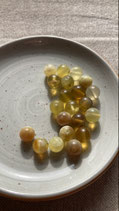 Perles en opale jaune d'Afrique - Rondes/8mm - Grade AB