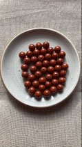 Lot de 10 ou 13 perles Jaspe Rouge 8 mm