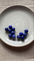 Lot de 1 ou 10 perles en lapis lazuli d'Afghanistan - Rondes/8mm - Grade A