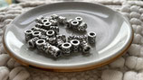 Intercalaire Motif Fleurs Argenté - 6 mm Lot de 10