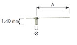 Aiguille de compteur en Plaqué Or N°2