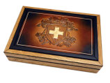 Münzkassette in Eiche für 44 X 20 Franken Vreneli / Helvetia Gold