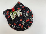 Kirschen Fascinator mit Schleife, weiße Blüten