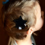 Winter Star Black Hair Clip