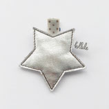 Snow Silver Star Hair Clip