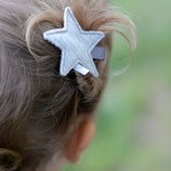 Winter - Sterne grau Haarclip