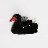 Mystery black Swan Hair Clip