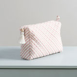 Baby care pouch - pink stripes