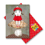 Notebook Mädchen mit Pilzen