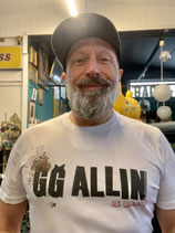 #1956 GG ALLIN White UNISEX Shirt 180g  / Stanley and Stella ® cheap washed digital print by oldboy universe ® Fair Wear 100% Bio Cotton