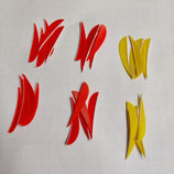 3" Trueflight Federn 20Stk. rot und 10Stk. gelb