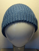 Strickmütze Rippenmuster mit Stulpe
