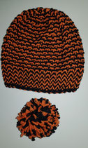 Strickmütze mit Ansteck-Bommel