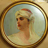 August Pollak, Junger Orientale, Algerien, Paris, Öl auf Platte, gerahmt
