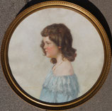 Otto Nowak, Mädchen im Profil, Wien, 1911, Jugendstil