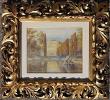 Ludwig Hans Fischer, Schönbrunn, Park, Wien, Aquarell, Florentienerrahmen