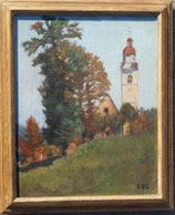 Emil Uhl, Stams, Tirol, Öl auf Leinen, gerahmt, um 1910