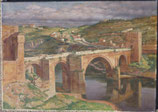 Albert Janesch, Brücke in Toledo, 1955, Öl auf Leinwand