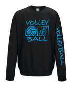 Volleyball Sweater Victory schwarz/neonblau