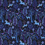 French Terry Blau/Lila Einhorn