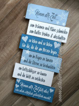 Schild Nimm dir Zeit gross blau