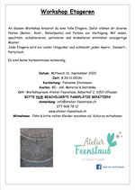 Workshop Etagere 16. September 2020 / 8.30Uhr