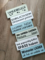 Familienregeln gross mint-blau