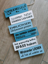 Schild Familienregeln klein