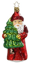 Glasornament Santa (alles rot) mit Baum 13 cm Glas