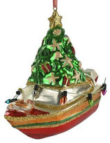 Hänger Boot mit Weihnachtsbaum