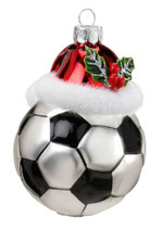 23H Christbaumhänger Fussball mit Mütze