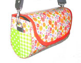 Designer Handtasche Blümchen orange
