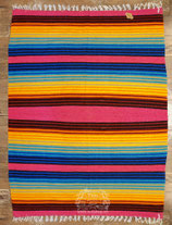 Pueblo-Blanket "Pink-Rainbow"