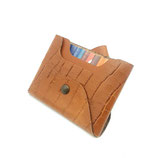 Porte-cartes Léo marron façon croco Int whisky