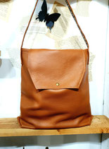 Tot Cuir camel grainé