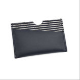 Porte-cartes Malo Noir et Argent rayé