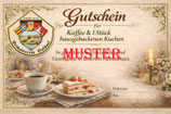 Gutschein für Kaffee und 1 Stück Kuchen