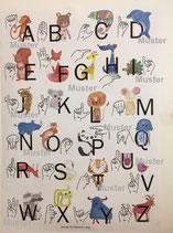 Plakat DIN A1 Fingeralphabet - von Deborah Lang