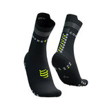 PRO RACING SOCKS V4.0 RUN HIGH FLASH - BLACK/FLUO YELLOW