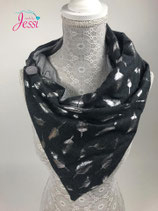 Wéckelschal (donkelgro/sëlwreg)