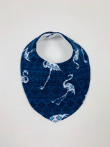 Dräiecksduch (donkelblo Flamingo)