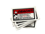 Der legendäre OBACHT ORGASMUS STICKER: Sozia