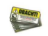 Der legendäre OBACHT ORGASMUS STICKER: Drescher