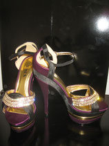 High Heels Aubergine/Strass