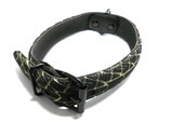 Hundehalsband aus Fahrradreifen beige / schwarz 41 - 47cm