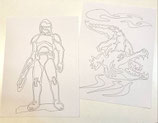 Sandbilder-Set "Sternenkrieger & Krokodil"