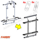 Fabbri Umrüst-Kit - BICI OK Van Fahrradträger zu Portasci Van Skiträger